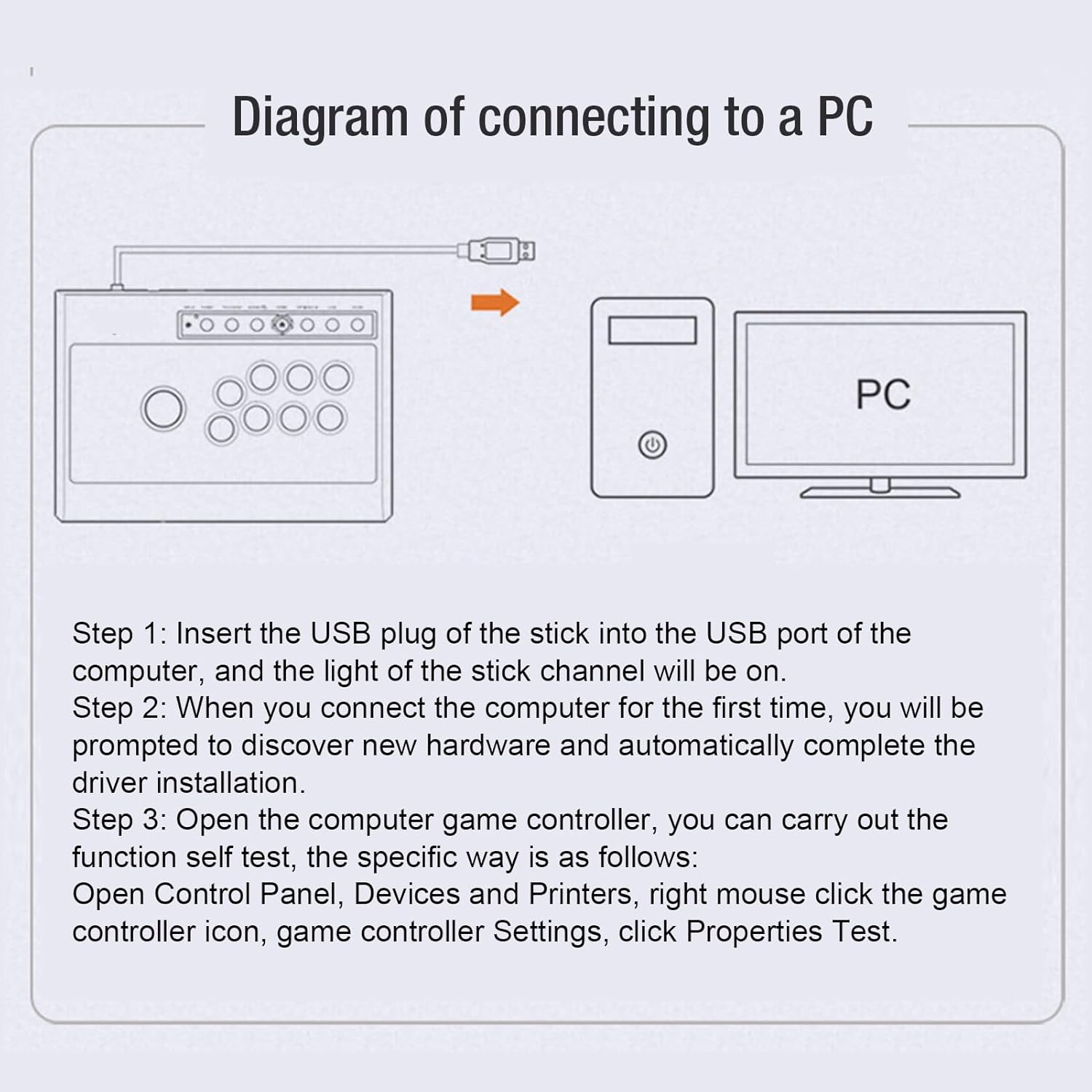 Stick PC, Multi Functional Keys Controller Fighting Stick with USB Port Turbo Sound Function, Game Keyboard for PS3 for Switch for Switch Lite for PC image number 3