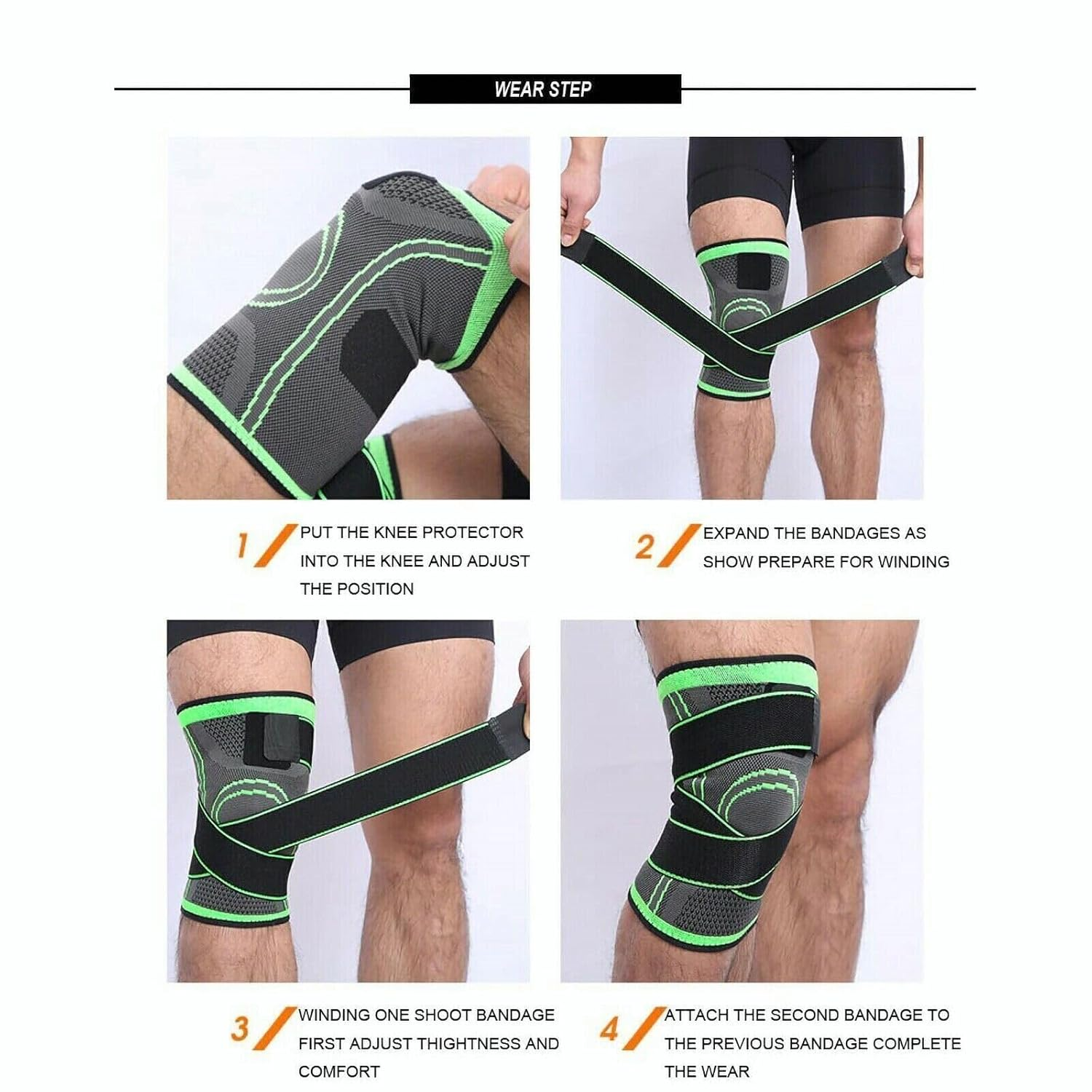 INONE Knee Compression Sleeve Support, Knee Brace for Running, Hiking, Arthritis, ACL, Meniscus Tear- Ideal Knee Support Brace for Sports, Gym - Comfortable Fit - Knee Braces (XXL) image number 4