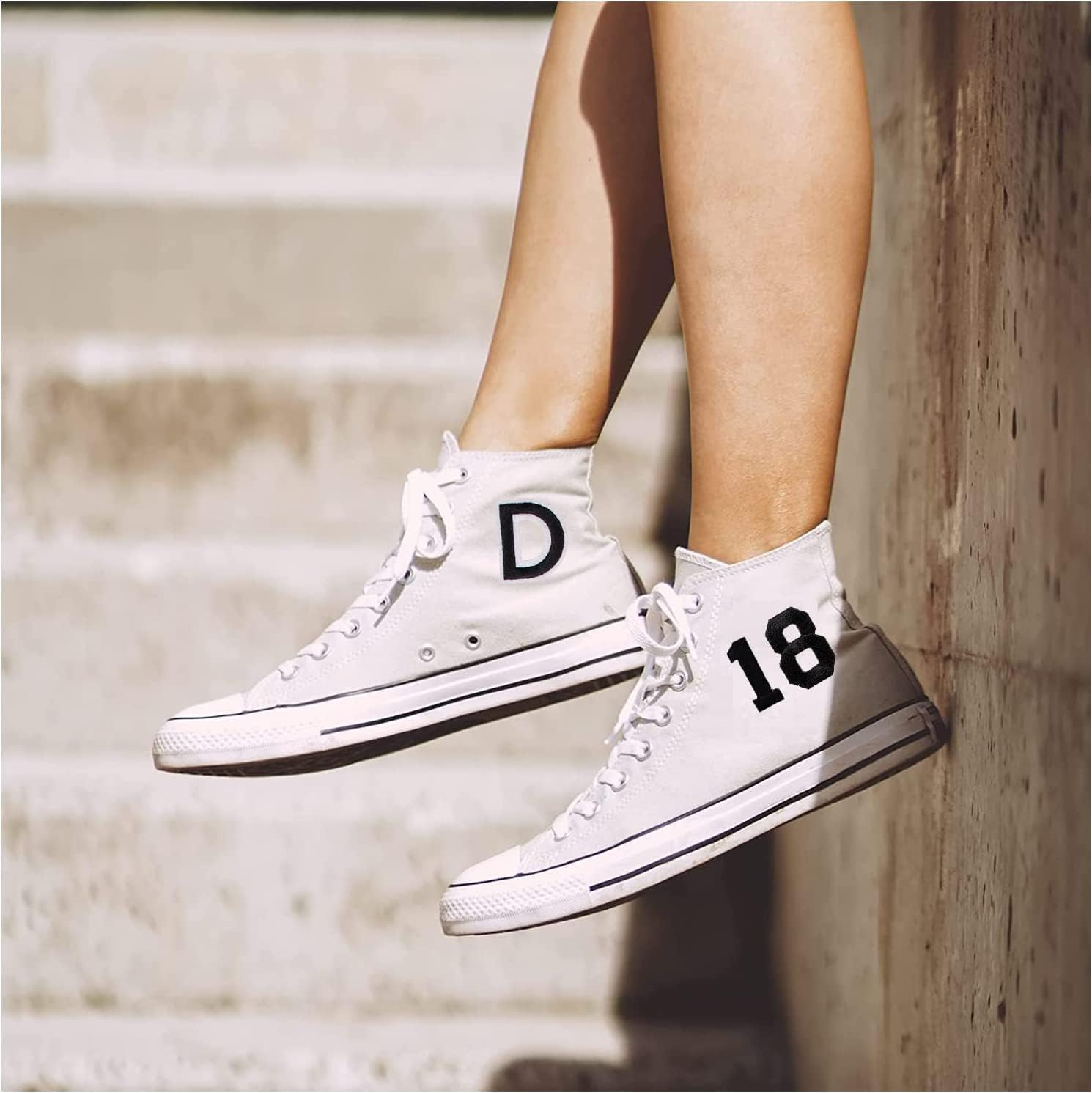 72Pcs Iron on Patches, Betterjonny White Embroidered Patches 52Pcs Alphabet a to Z and 20Pcs Number 0-9 Sew on Patches Capital Letters Numbers Patches for Clothes Shoes Hats Bags - Colorful image number 4