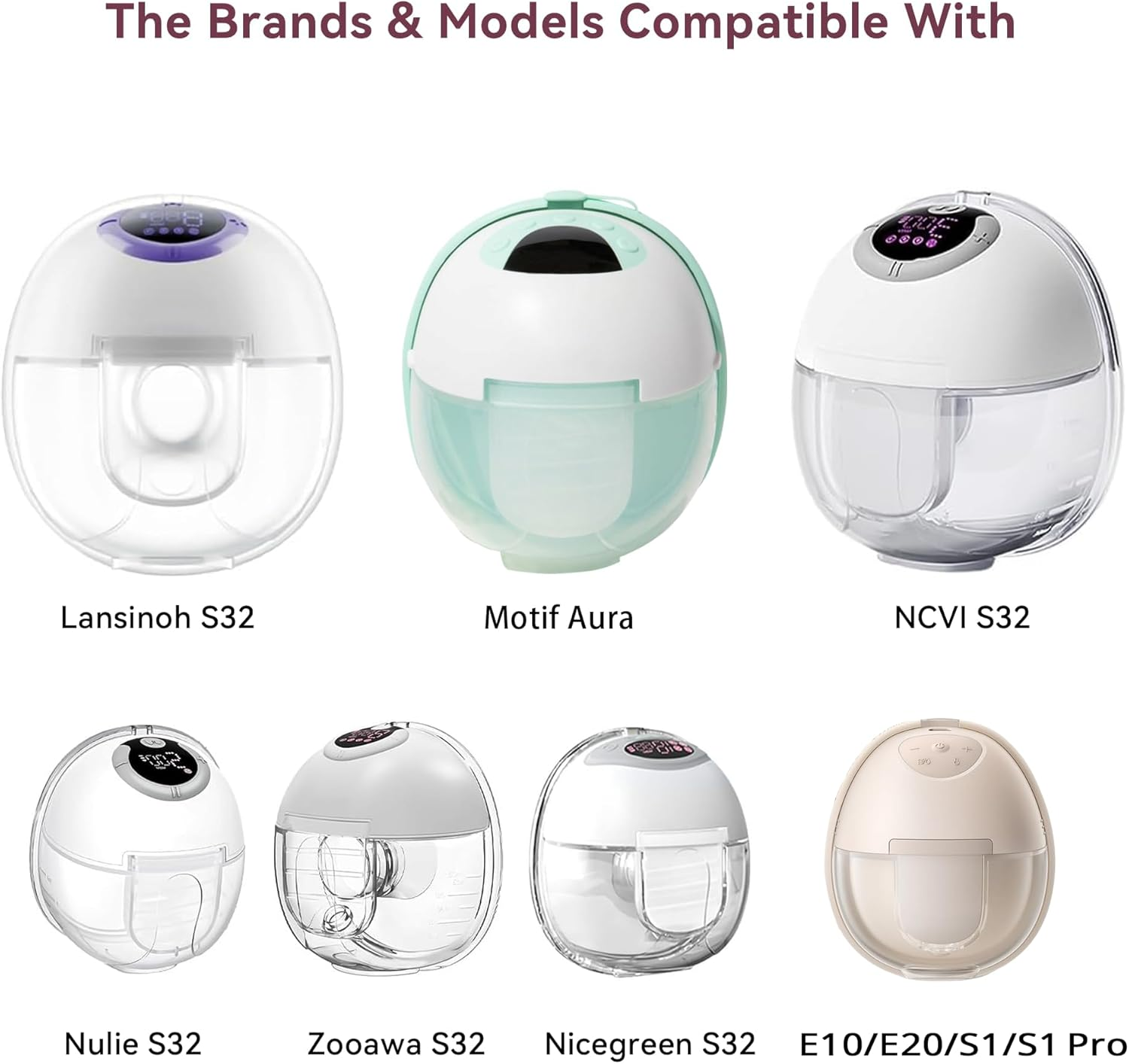 10PCS Duckbill Values Compatible with Eufy E10 S1 S1 Pro Mommed S21,S32 Breast Pump Replacement Pump Parts Accessories image number 4