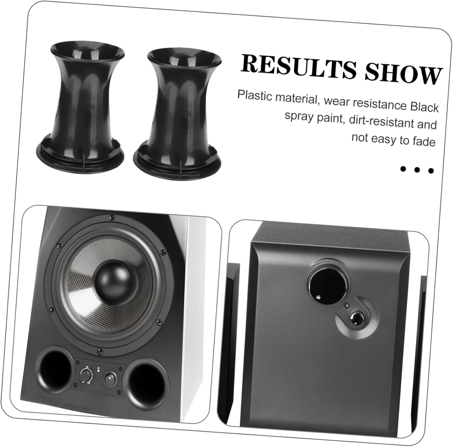 FONDOTIN 8Pcs Professional Appearance Sound Tube Plastic Subwoofer Port Tube for Speaker Easy to Install and Reliable image number 1