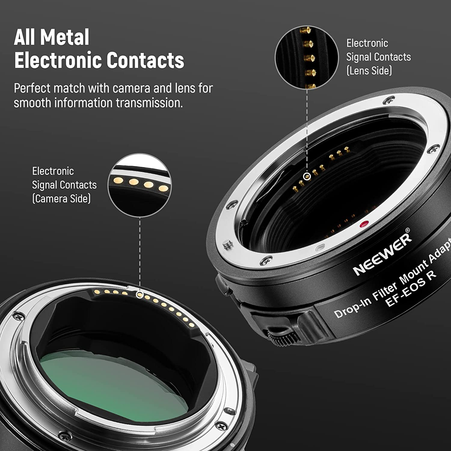 NEEWER EF to EOS R Mount Adapter with Drop in CPL Filter, Autofocus Lens Converter Ring Compatible with Canon EF/EF-S Lens to EOS R EOS Ra EOS RP EOS R5 EOS R6 EOS R3 EOS C70 R5C R7 R10 R8 R50 Etc image number 6