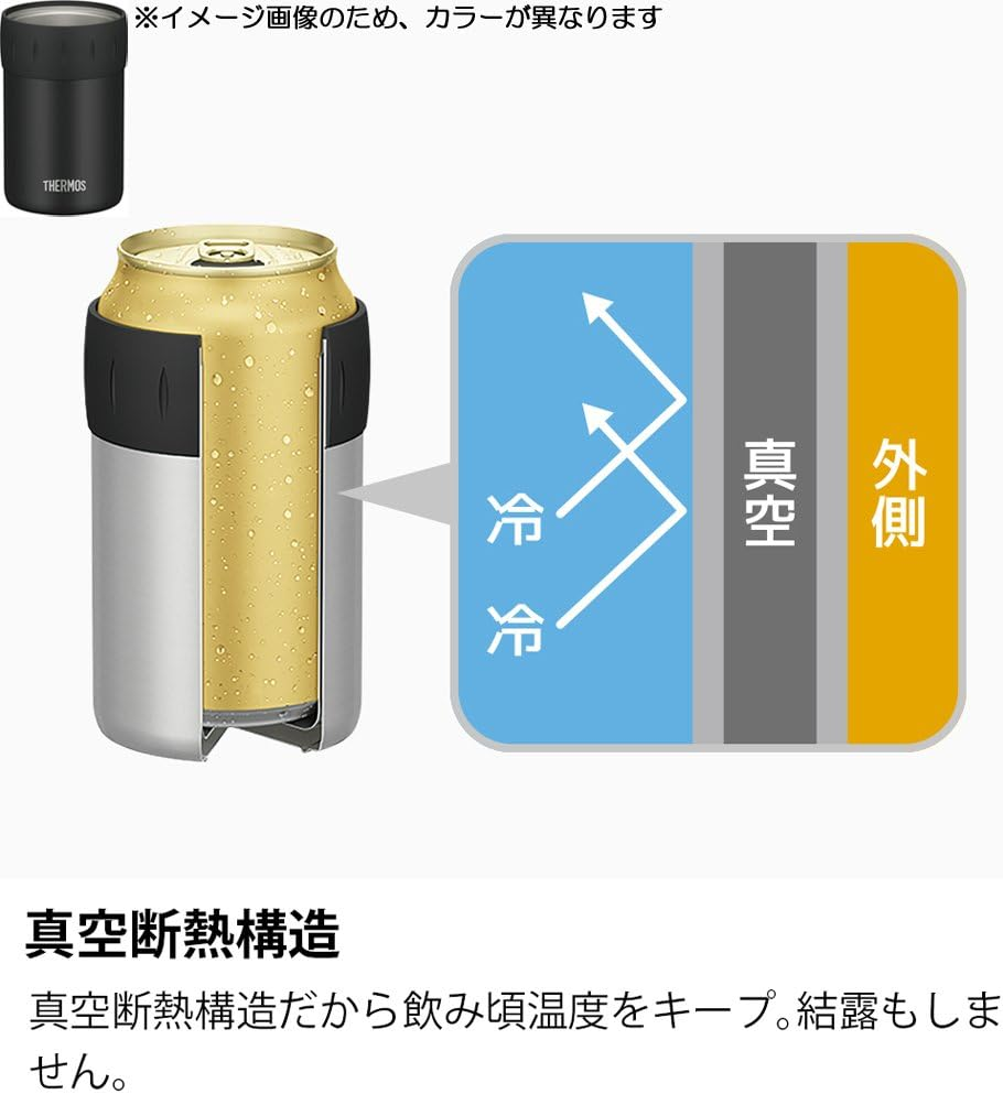 Thermos Insulated Can Holder for 11.8 Fl Oz (350 Ml) Cans, Black, JCB-352 BK image number 4