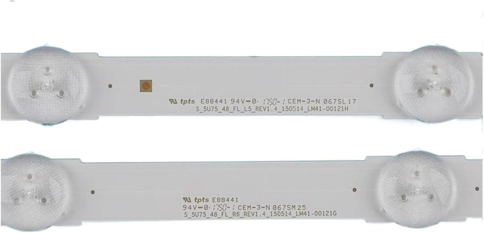 BHUTMPJK 12Pcs LED Backlight Strip Fit for Samsung UE48JU6000 BN96-34793A BN96-34794A S_5U75_48_FL_R6 S_5U75_48_FL_L5 LM41-00121G 00121H