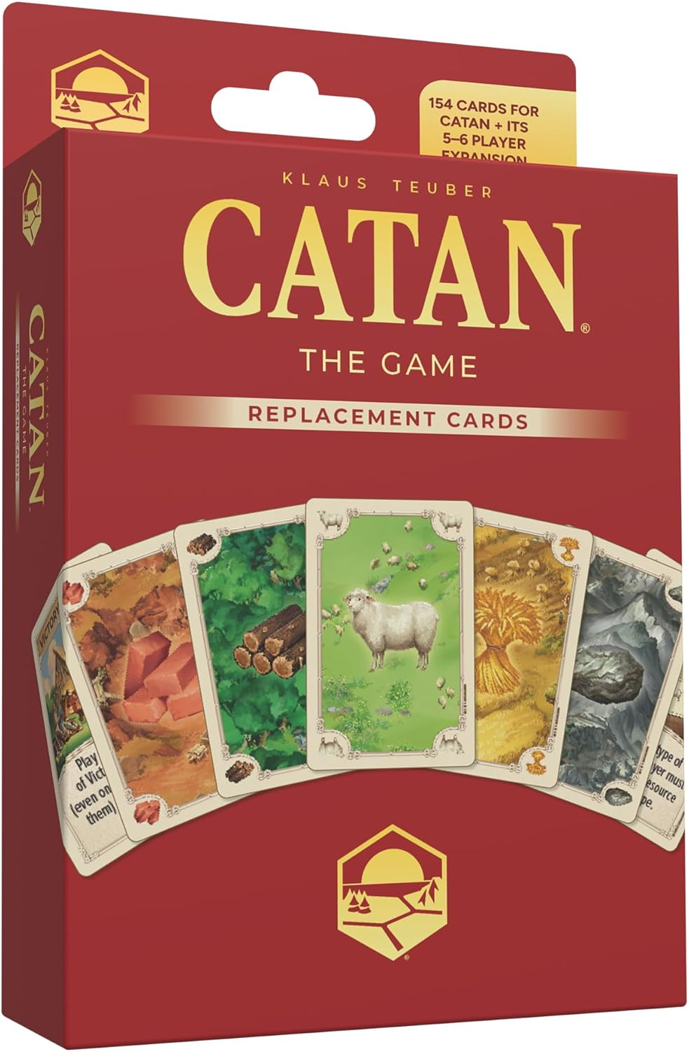 Asmodee | CATAN Base Game Card Accessory (6Th Edition) | Complete Replacement Set | 3-4 Players, Ages 10+