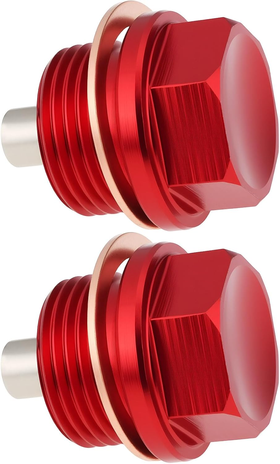 Be in Your Mind 2Pcs M20X1.5 Magnetic Sump Plug with Gaskets Oil Drain Plug for Cars Motorcycles Black