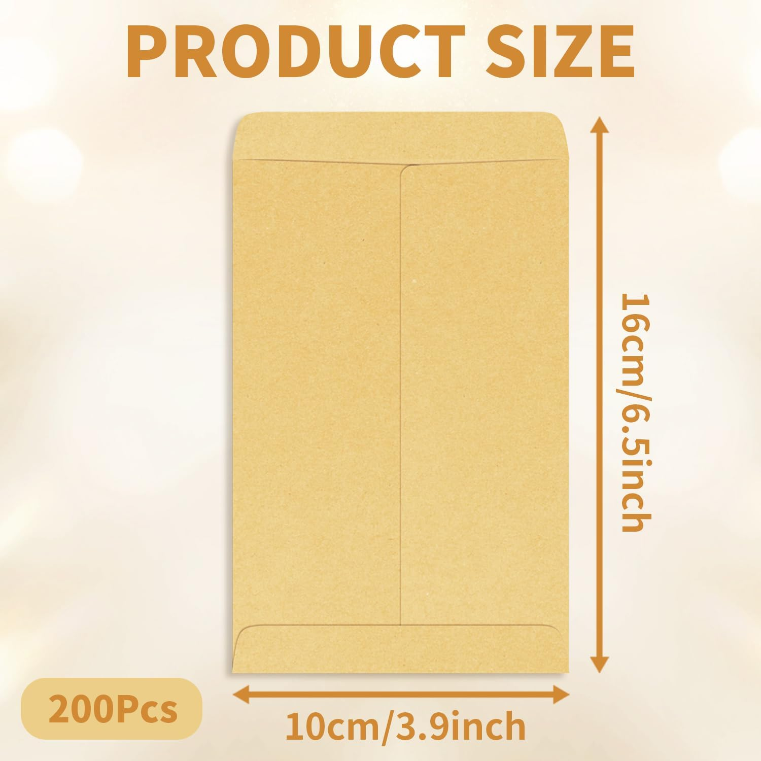 Funcyboo 200 PCS #1 Coin Envelopes Kraft Envelopes, 6.5 X 3.9 Inch Small Parts Envelope Seed Envelop for Seed Coins Cash Credit Cards image number 5