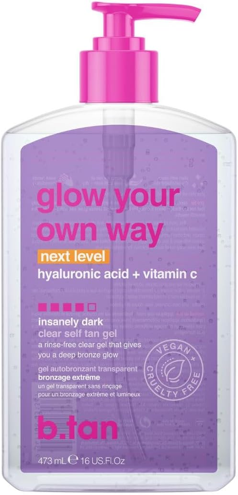 B.Tan Glow Your Own Way - Next Level Self Tan Gel for Women 16 Oz Gel image number 3
