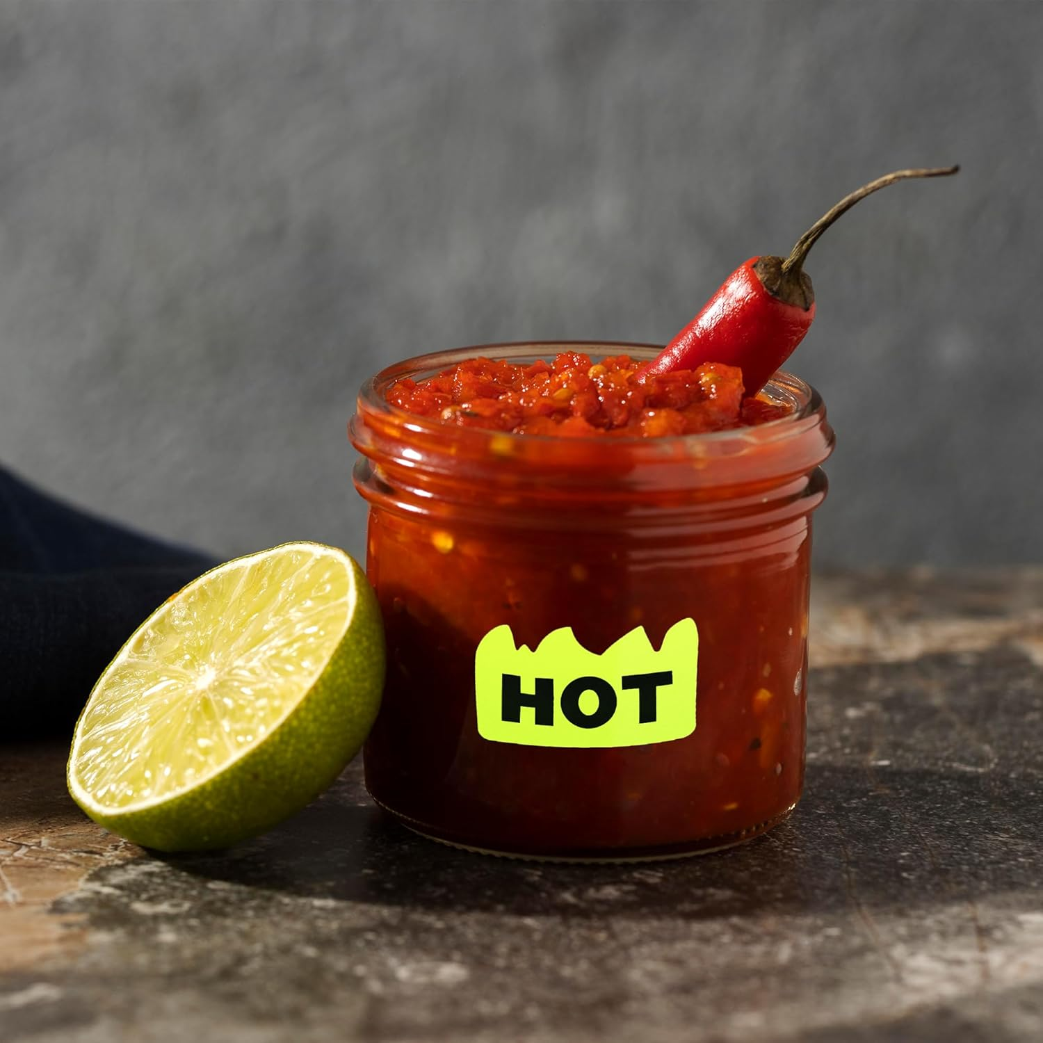 Hybsk 2 X 1.18 Inch Hot Stickers 500 Pcs Fluorescent Yellow Flame Fire Sticker Labels for Restaurant Supermarkets Stores Coffee Shops (Fluorescent Yellow) - Fluorescent Green image number 5