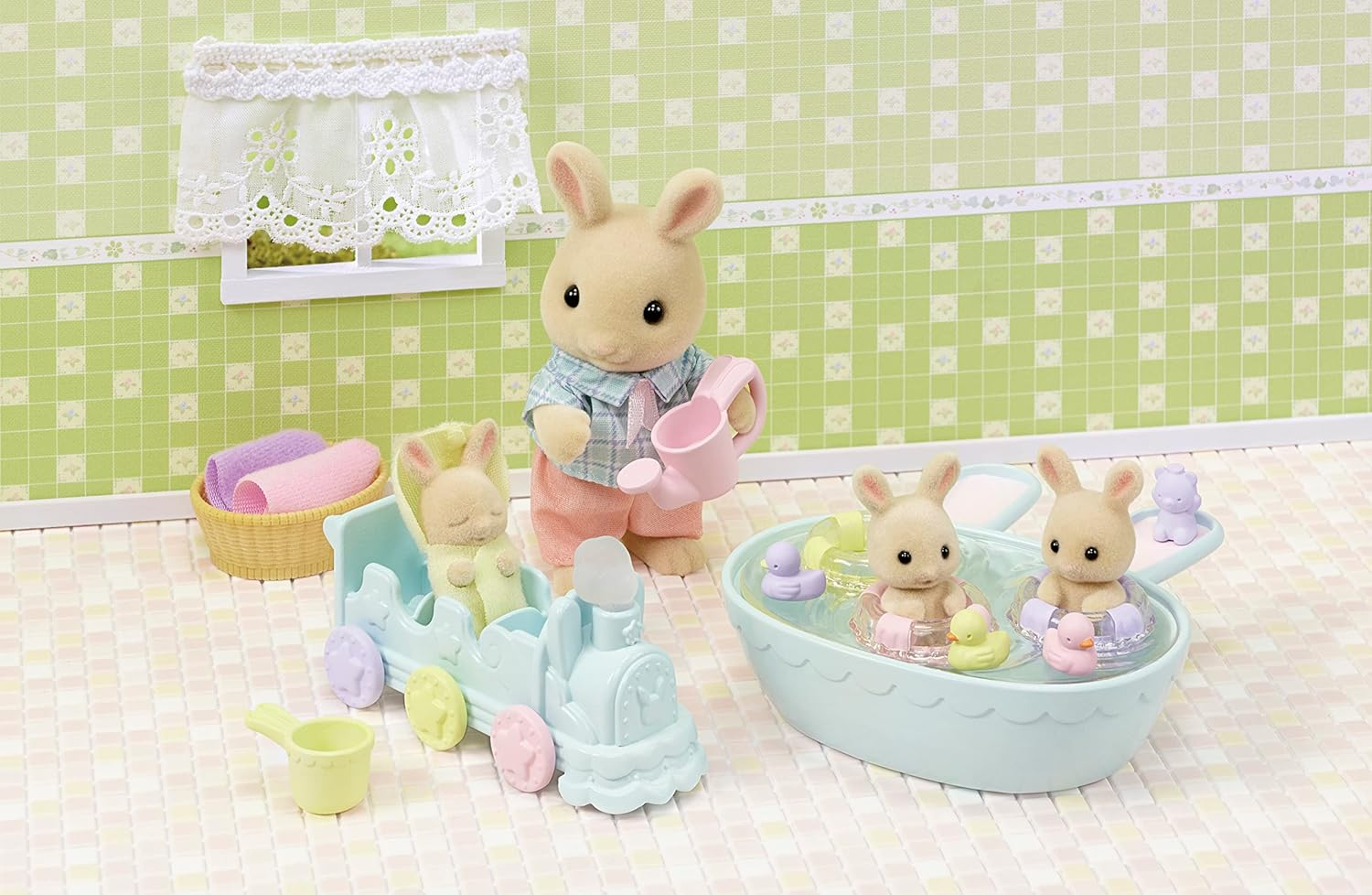 Sylvanian Families - Triplets Baby Bathtime Set image number 4