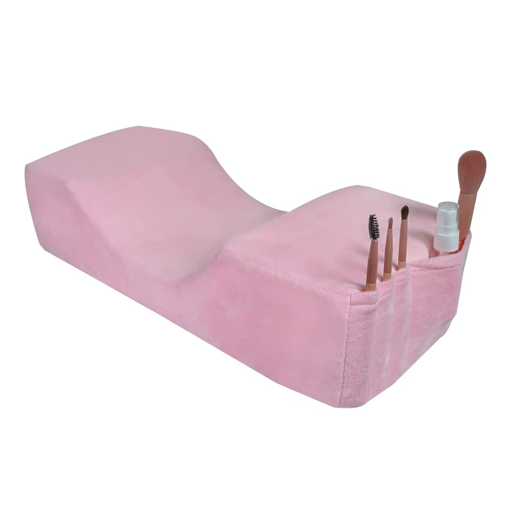 Mnpartnery Salon Eyelash Extension Neck Pillow - Comfortable Velvet Beauty Memory Foam Pillow,To Protect the Neck When Used for Lash Extension Grafting Make up (Black)