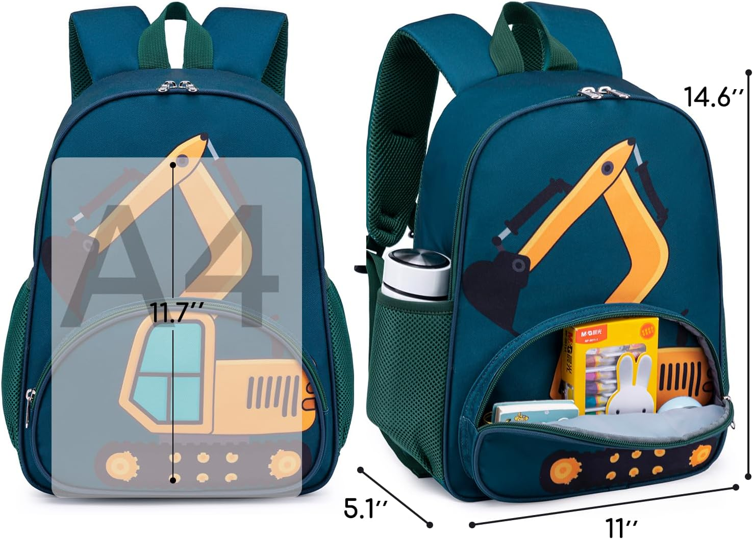 Backpack for Kids Boys Girls Preschool Kindergarten Bookbag Set with Lunch Box Toddler School Bag
