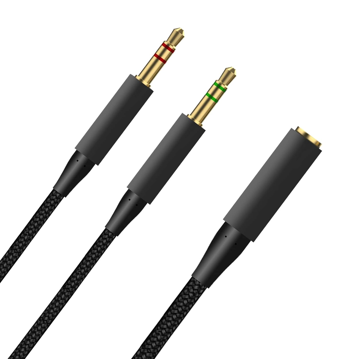 Headphone Splitter 2 in 1 Y Splitter Audio Extension Cable Compatible with Hyperx Cloud Ii/Alpha/Flight/Silver/Cloudx Series, 6.5FT image number 5