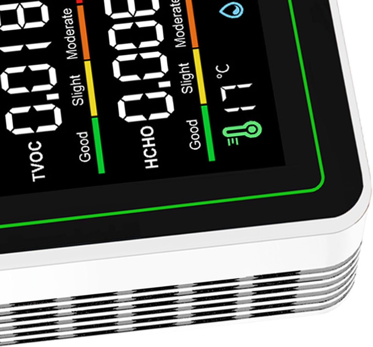 Dpofirs 5 in 1 Air Quality Monitor, CO2 TVOC HCHO Temperature Humidity Detector with Infrared Sensor, Portable Indoor Air Quality Tester for Home Cars Plants image number 5