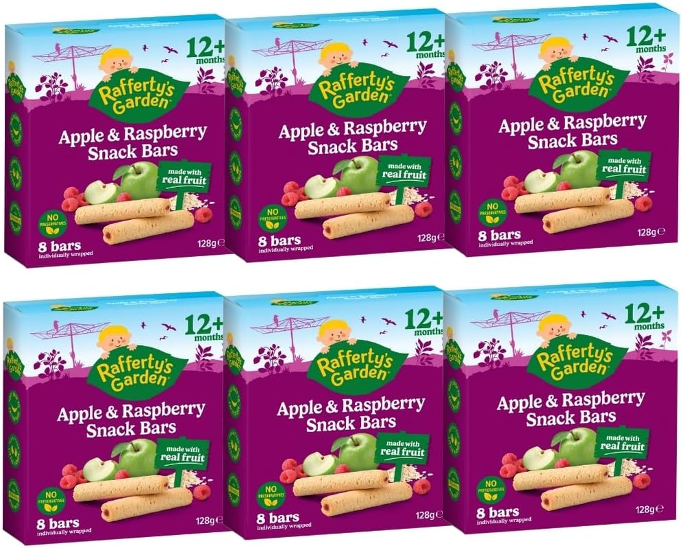 Rafferty'S Garden Apple and Raspberry Snack Bars for Babies 128 G (Case of 6) image number 2