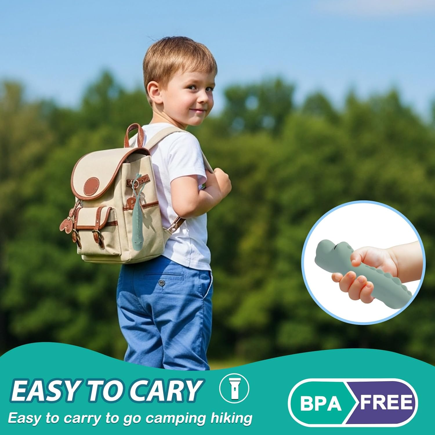 LOVERUIS Rechargeable LED Torch for Camping Children (Torch Dino) image number 4