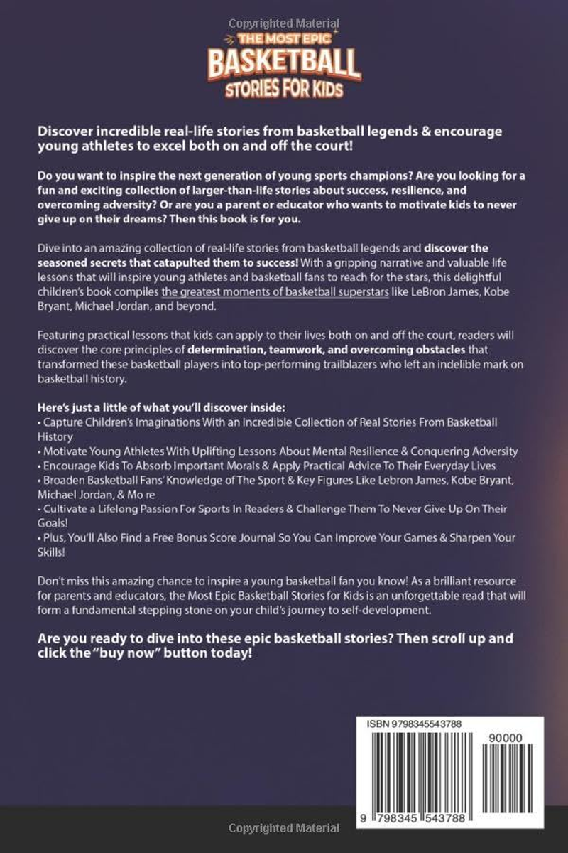 The Most Epic Basketball Stories for Kids: Basketball Stories for Kids: Inspiring Young Athletes with Fun and Adventure to Boost Confidence and Team Spirit image number 1