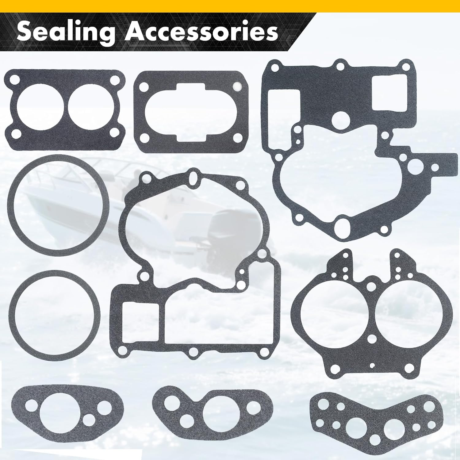 Carburetor Repair Rebuild Kit for Mercruiser Mercury Marine 3.0L 4.3L 5.0L 5.7L Mercarb 2 Barrel Rochester Replace 1389-9670A2 1389-9563A1 1389-9564A1 3302-804844002 1389-806077A2(With Float) image number 4