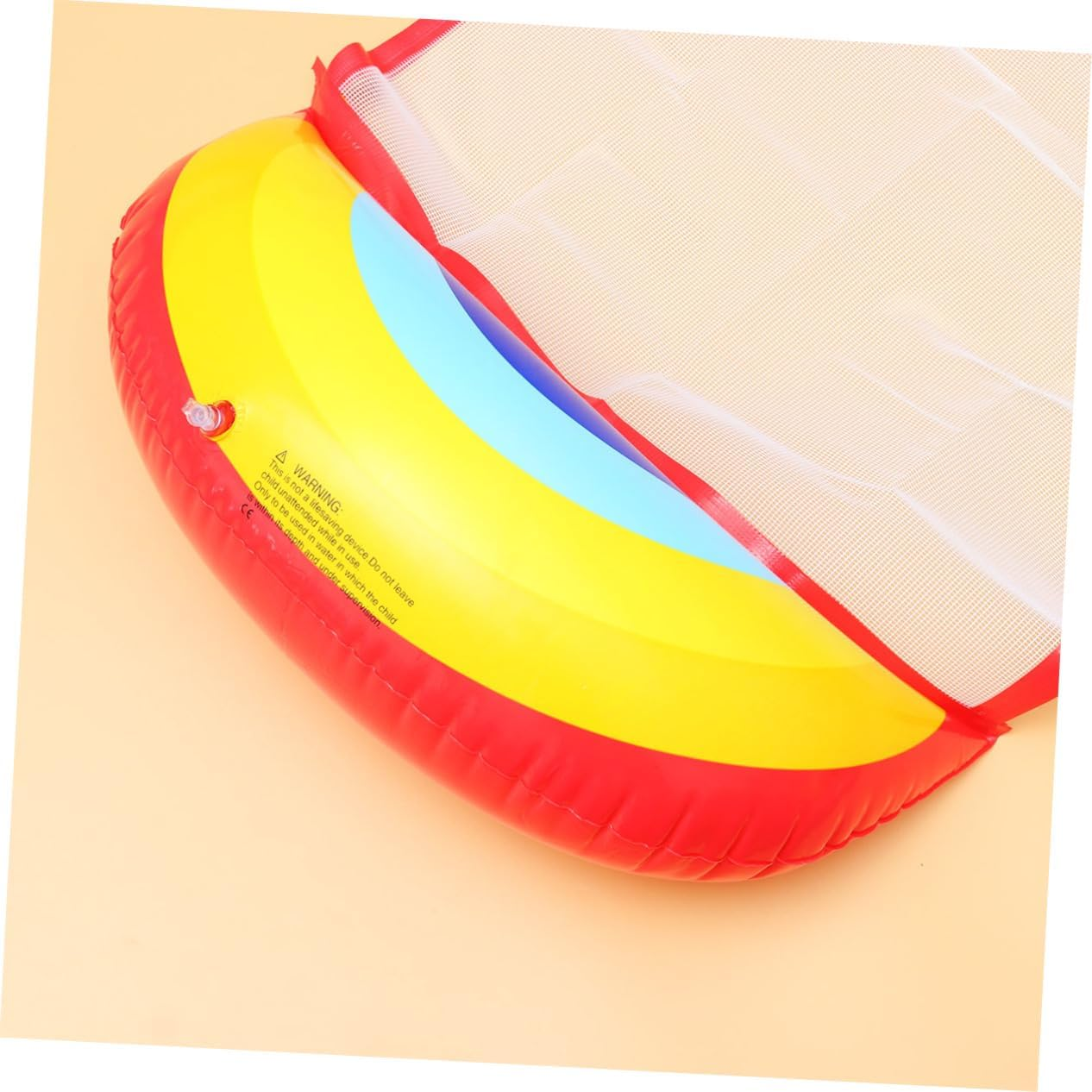 WOONEKY 1Pc Inflatable Floating Hammock Rainbow Design Ergonomic for Pool Fun Material Easy to Inflate Deflate for Adults and Boys and Girls image number 5