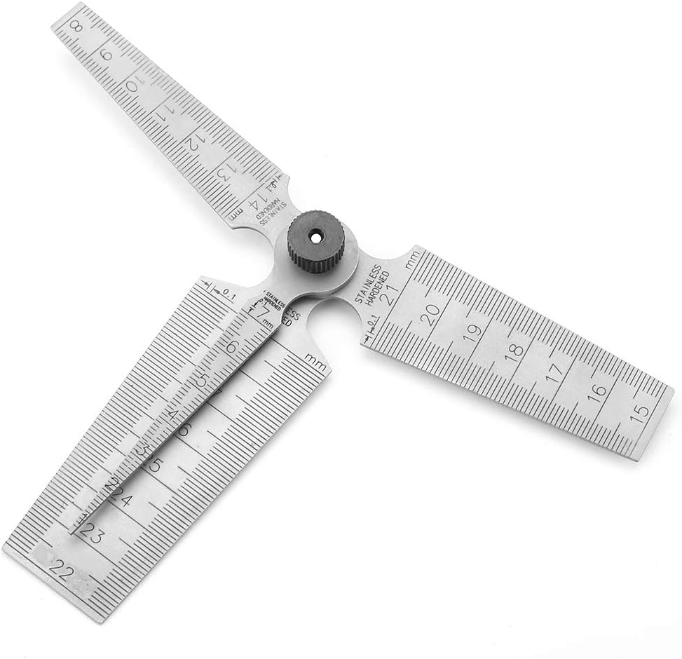 Taper Gage Set, Stainless Steel Welding Taper Feeler Rulers Hole Inspection Tool, Welding Test Ulnar for Measuring Gap Width Thickness image number 2