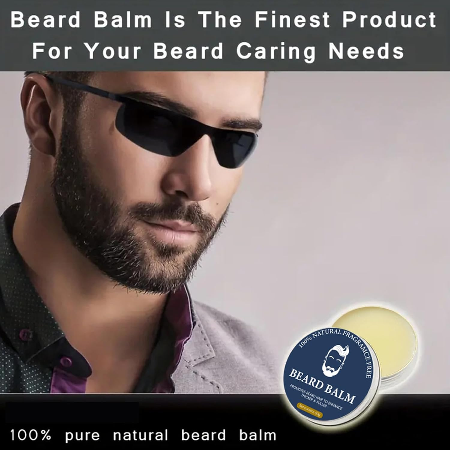 Beard Conditioner and Styler Beard Balm Nourishes, Shapes and Moisturizes for Beard Care (50 G) image number 2