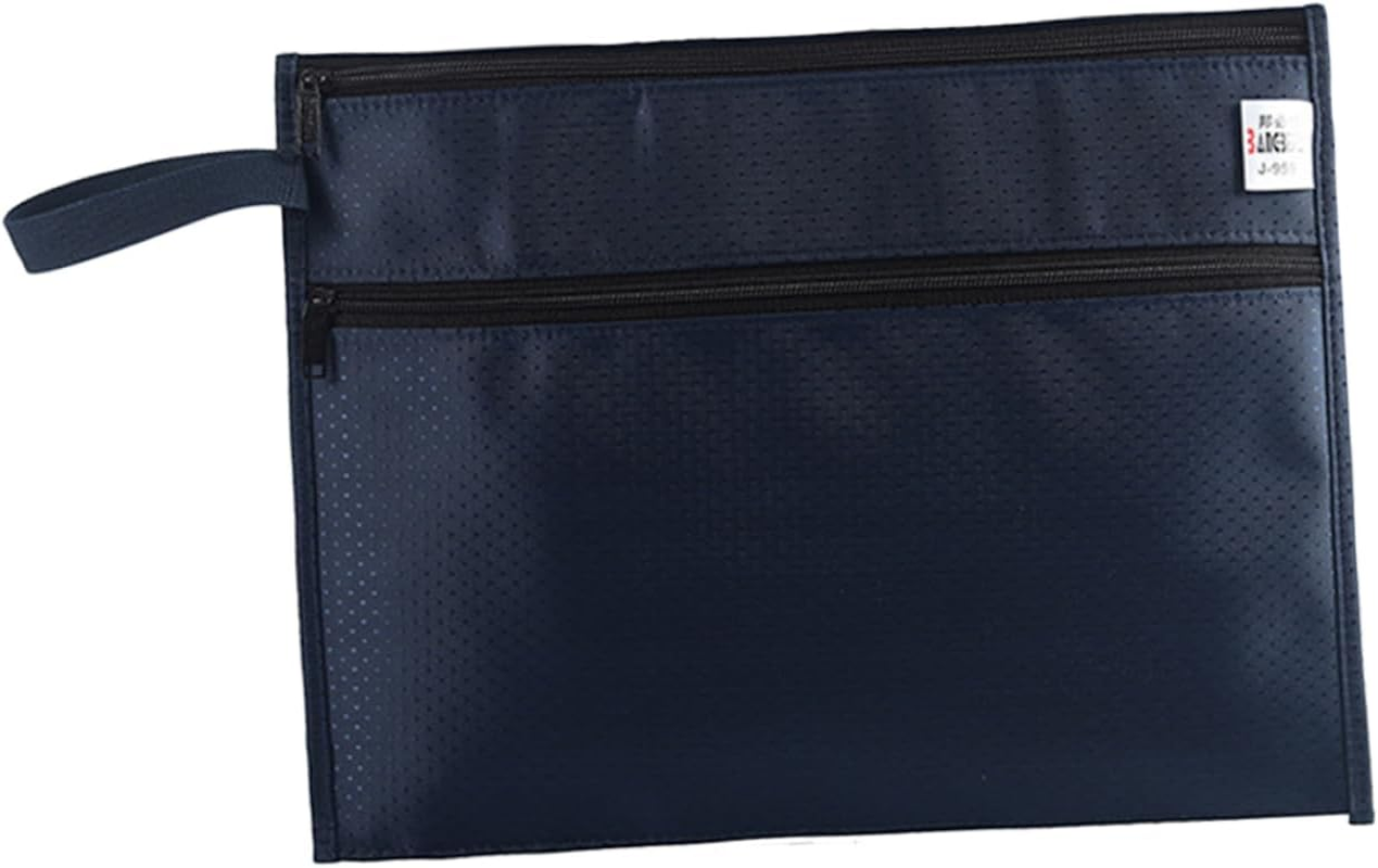GETAJGHSD Portable Zipper File Bag Document Holder Pouch for Office and School Organization Oxford Cloth Easy Access to Important Papers image number 1