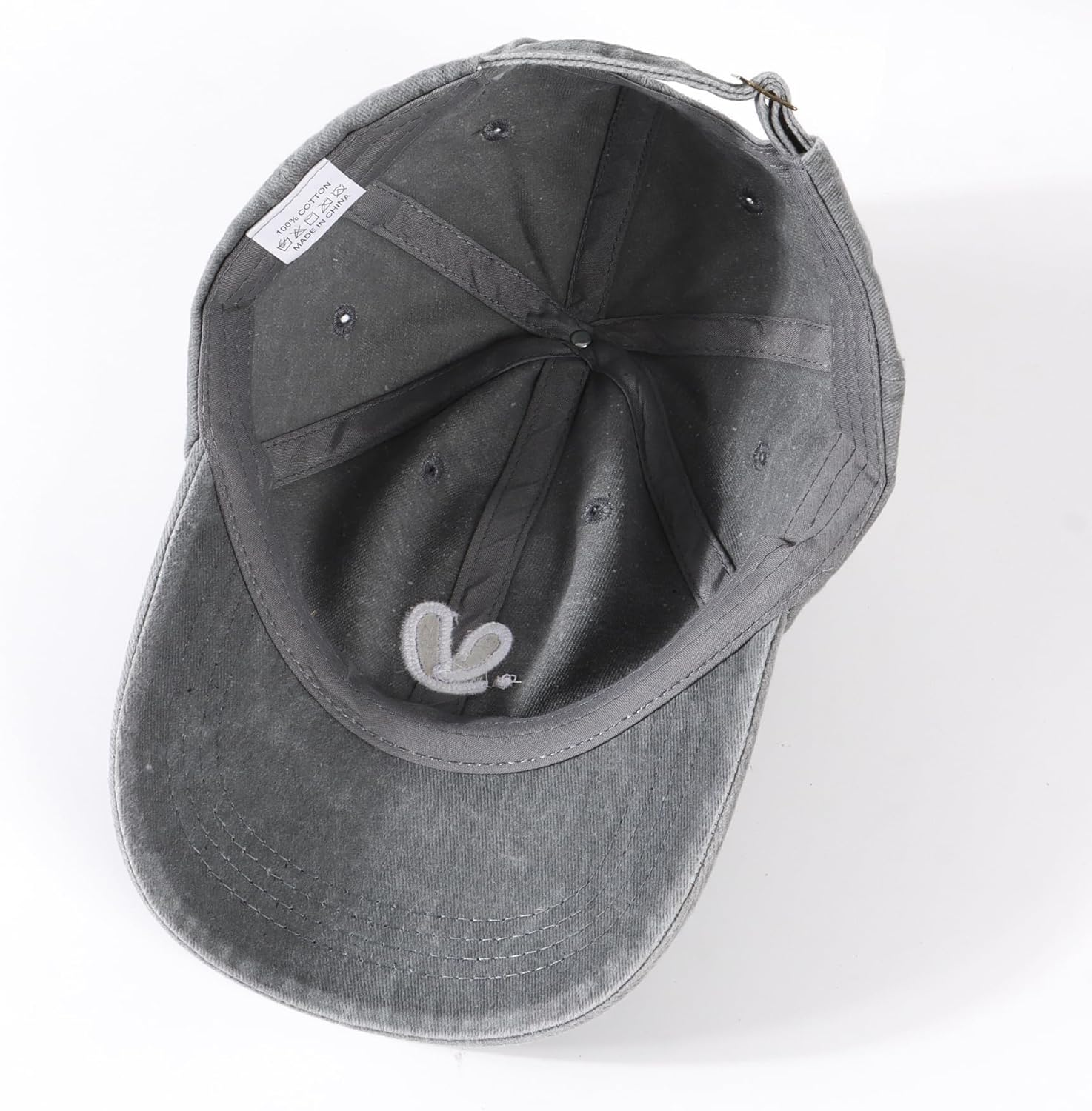 Hebenie Vintage Womens Baseball Cap &ndash; Adjustable Washed Soft Cotton Ladies Cap with Heart Embroidery Comfortable Fit for Casual Wear image number 2