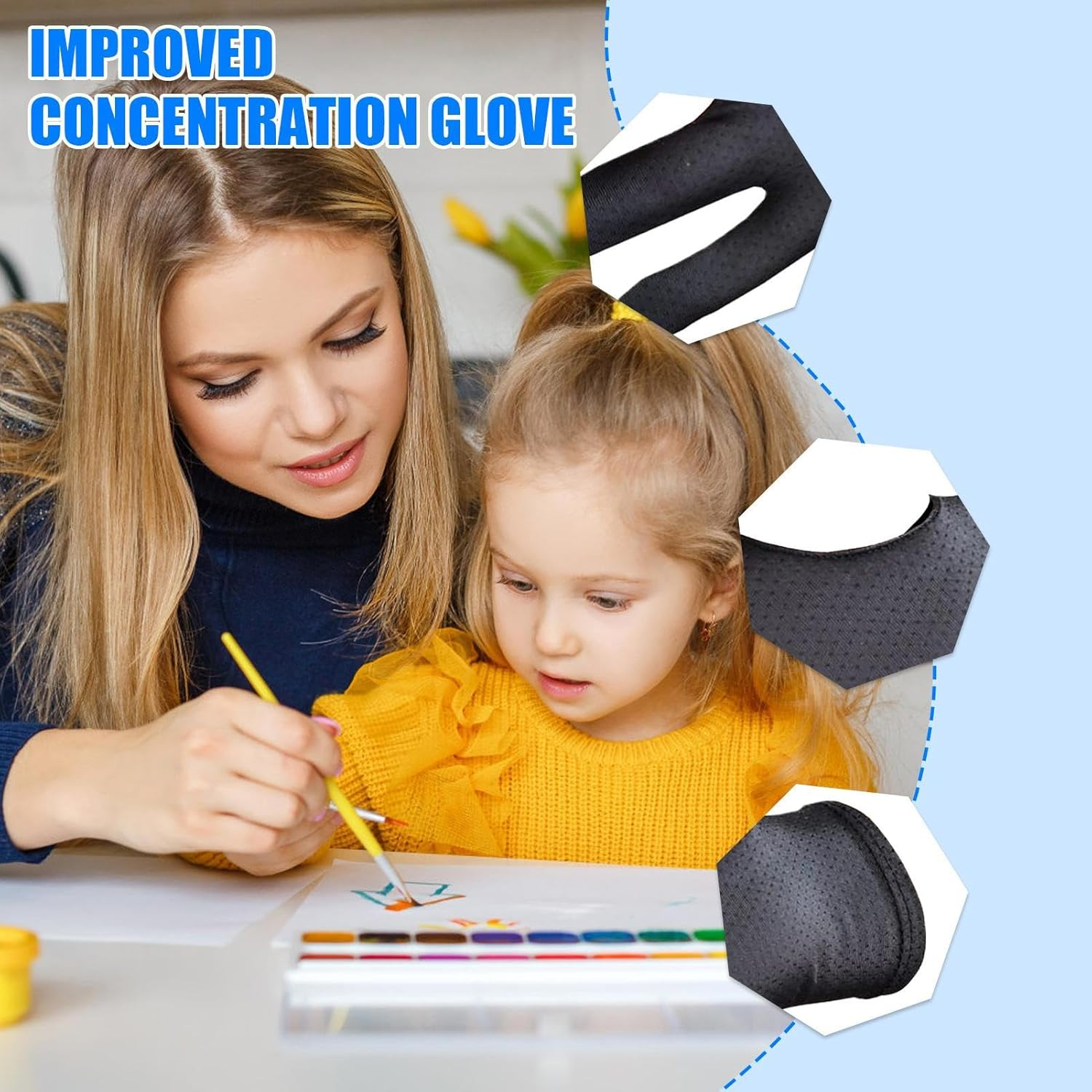 Meindin Digital Drawing Glove,Two-Finger Art Glove for Drawing Tablet - Breathable Accessories Reduces Friction for Crafting Painting Beginners Professionals image number 6