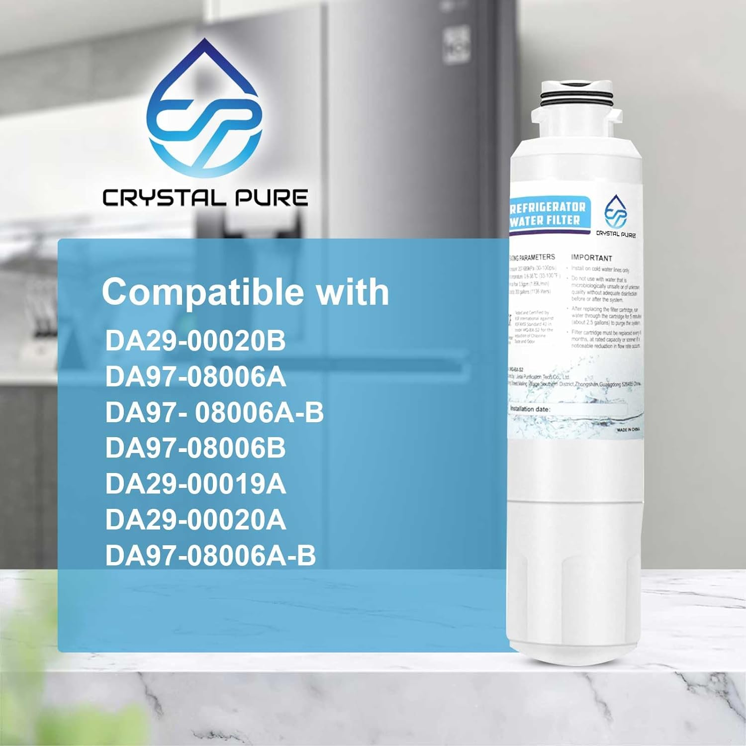 3X Fridge Filter for Samsung DA29-00020B DA29-00020A SRF801GDLS SRF731GDLS DA29-00020B DA-97-08006A AQP-FF27A HAF-CIN/EXP, 46-9101 SRF653CDLS SRF679SWLS SRF719DLS SRF677CDBLS DA97-08043ABC SRF665CDBLS SRF717CDBLS image number 4