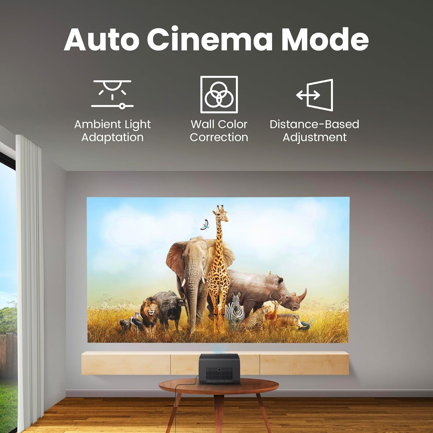Benq GP520 | 4K HDR 2600Lm LED Living Room Projector for Home Entertainment with Google TV, Auto Cinema Mode, MEMC, Rec.709, HDR10+ image number 2