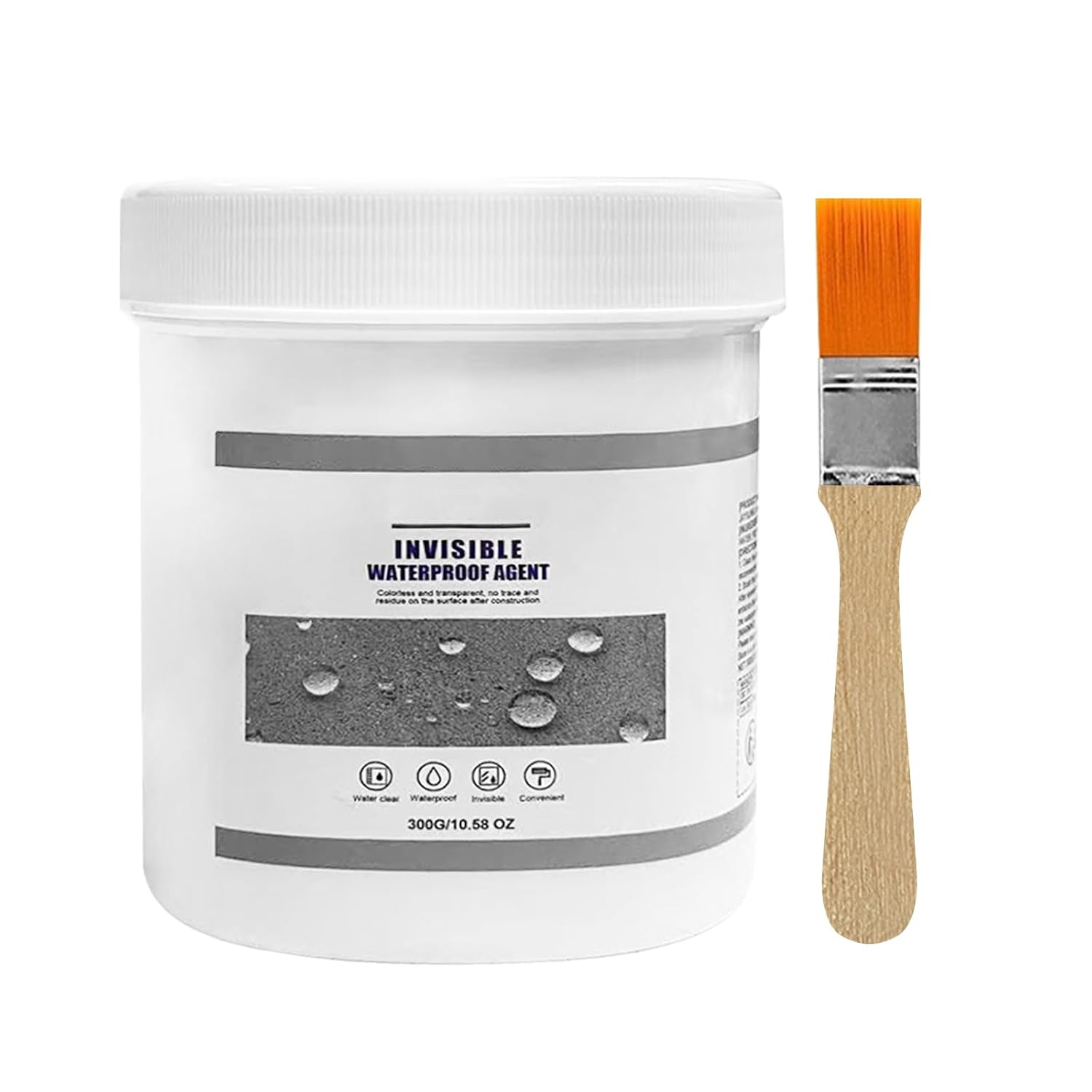 Transparent Waterproof Coating, Waterproof Sealant, Invisible Waterproof Agent, Suitable for Waterproofing and Anti-Seepage on Concrete and Ceramic Tile Surfaces(10.58 Oz) image number 5