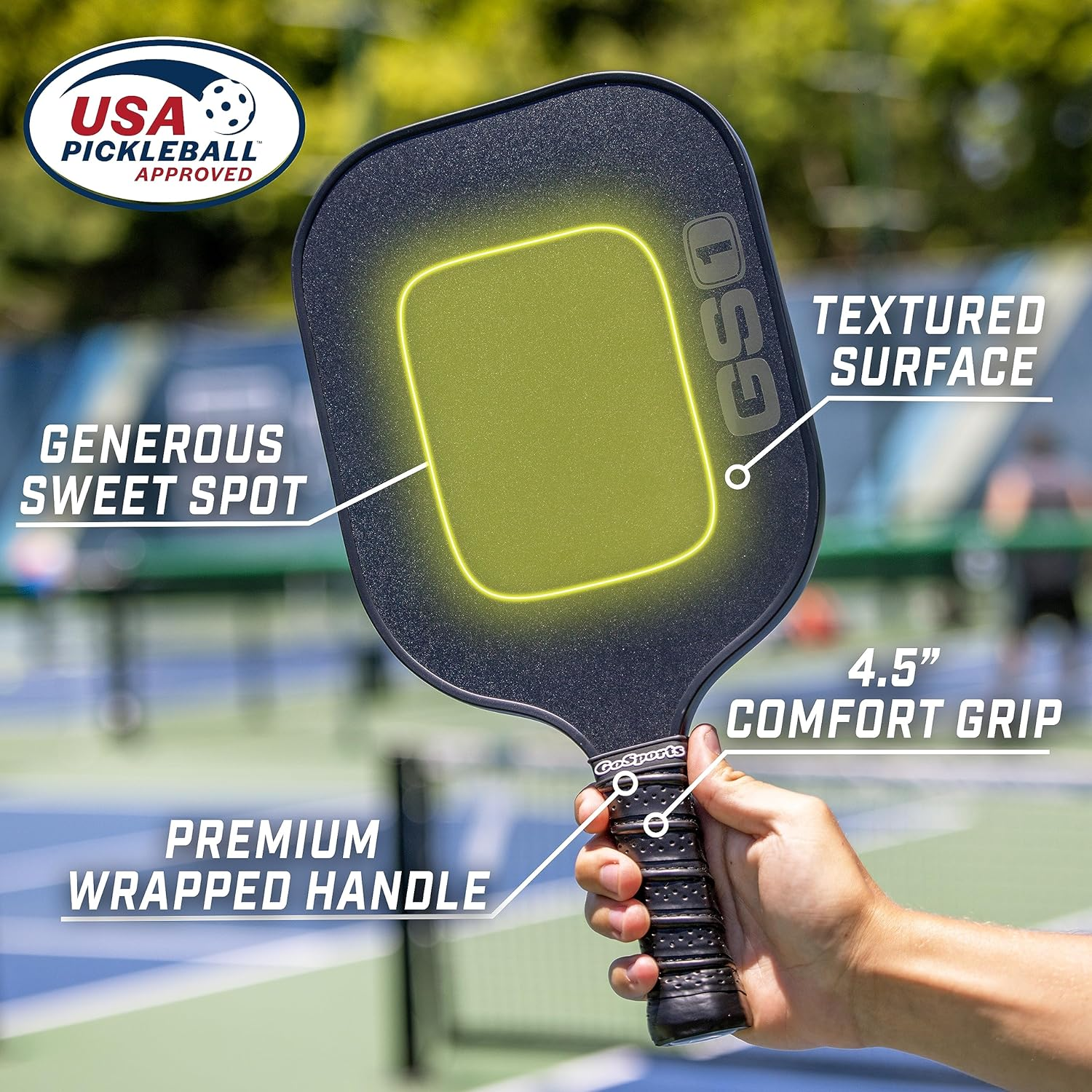 Gosports GS1 Pickleball Paddles - USAPA Approved Fiberglass Pickleball Paddles - Single, 2 Pack, or 4 Pack image number 5