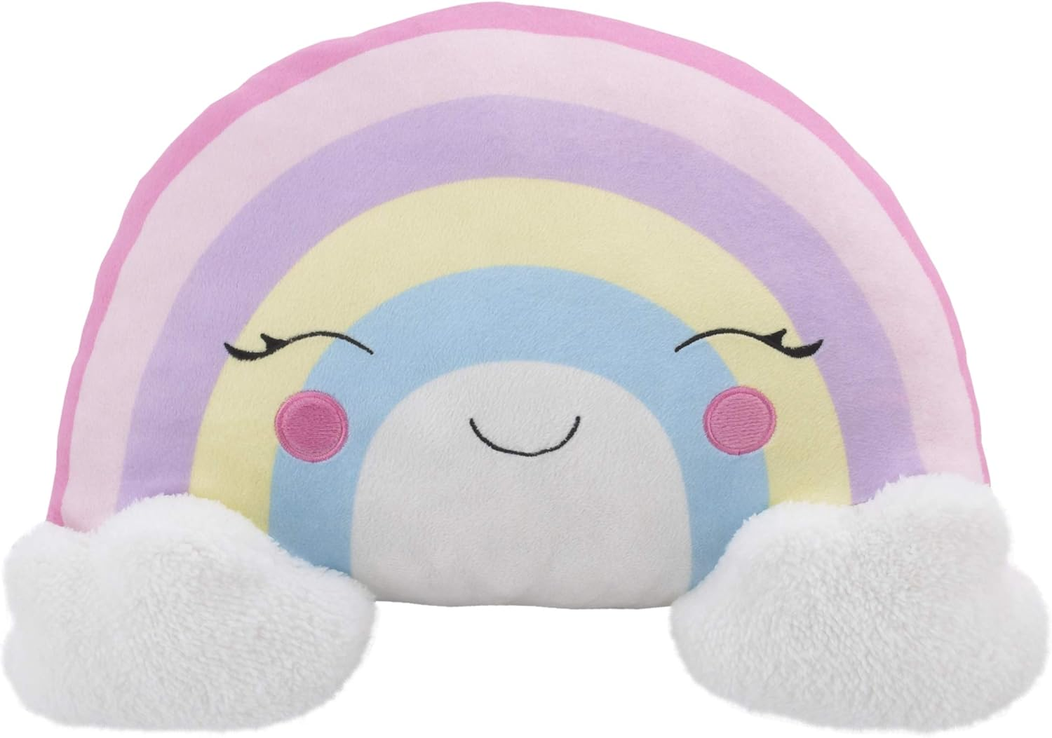 Nojo White Cloud with Gold & Silver Embroidery Good Night Decorative Pillow with Moon & Stars, White, Silver, Gold (2609723P)