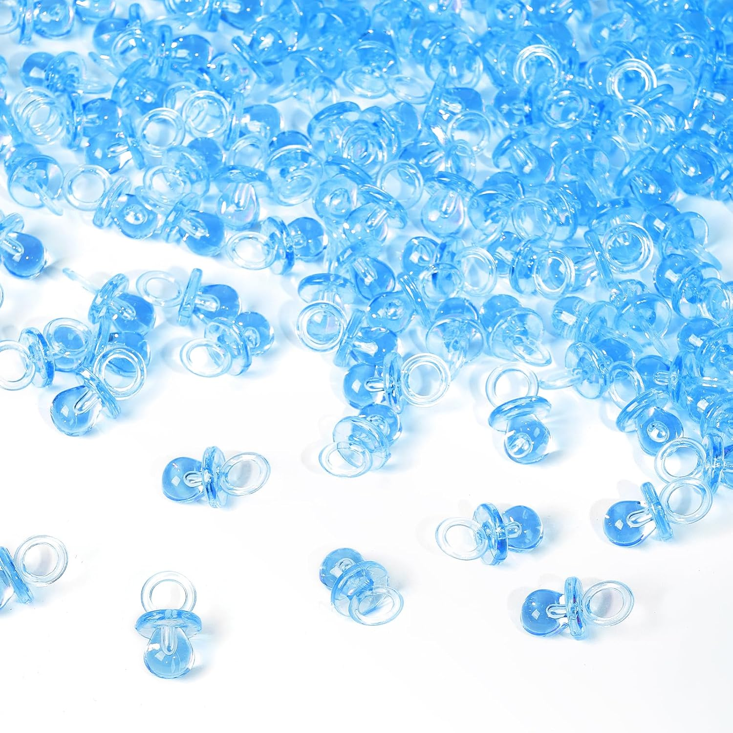 50 Pieces 2.75 Inch Baby Pacifier Baby Shower Plastic Pacifier for Baby Shower Pacifier, Baby Shower Gender Show Party Decoration DIY Baby Shower Birthday Party Gift (Pink)