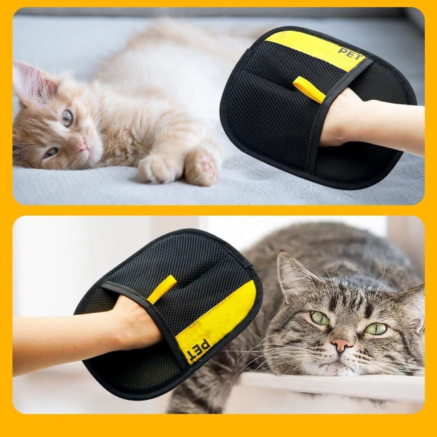 1 Pcs Pets Double-Sided Pet Grooming Gloves,Pet Grooming Gloves,Cat Grooming Gloves for Dogs,Double Sided Grooming Gloves for Pets,Pet Hair Remover Gloves,Pet Fur Cleaning Gloves image number 4