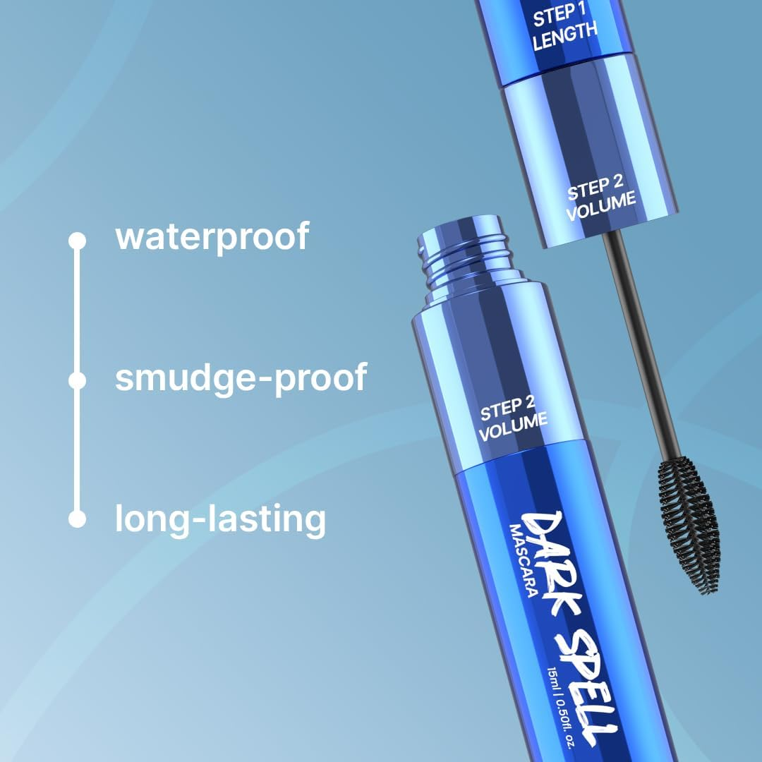 Sotrue Dark Spell 2-In-1 Prolong & Volumizing Mascara | Waterproof, Smudge-Proof & Long-Lasting | Intense Black Pigment with Panthenol & Biotin | 15Ml image number 4