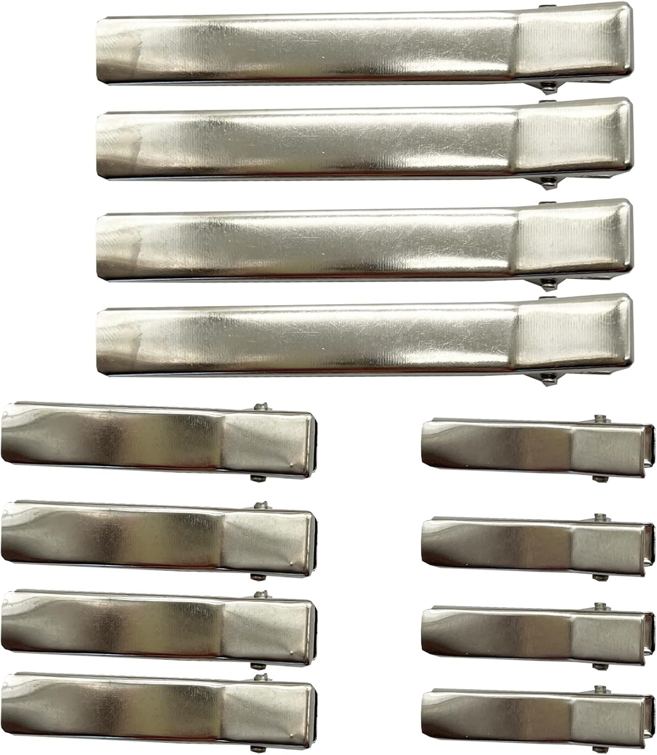 Metal Hair Clips for Curls 3 Size Double Prong Alligator Hair Pins Pin Curl Clips Section Clips for Hairdressing DIY Hair Pins (3.5 Cm, 4.7 Cm, 7.8 Cm) image number 5