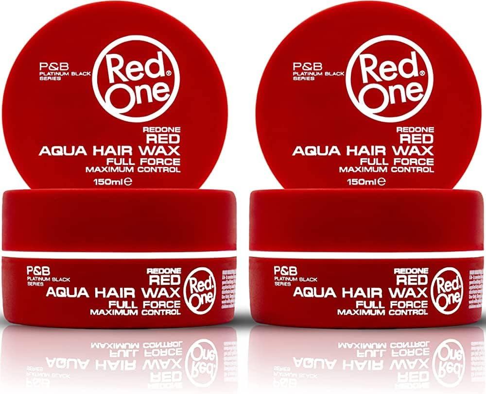 4 X Red One Maximum Control Red Aqua Hair Wax 150Ml image number 4