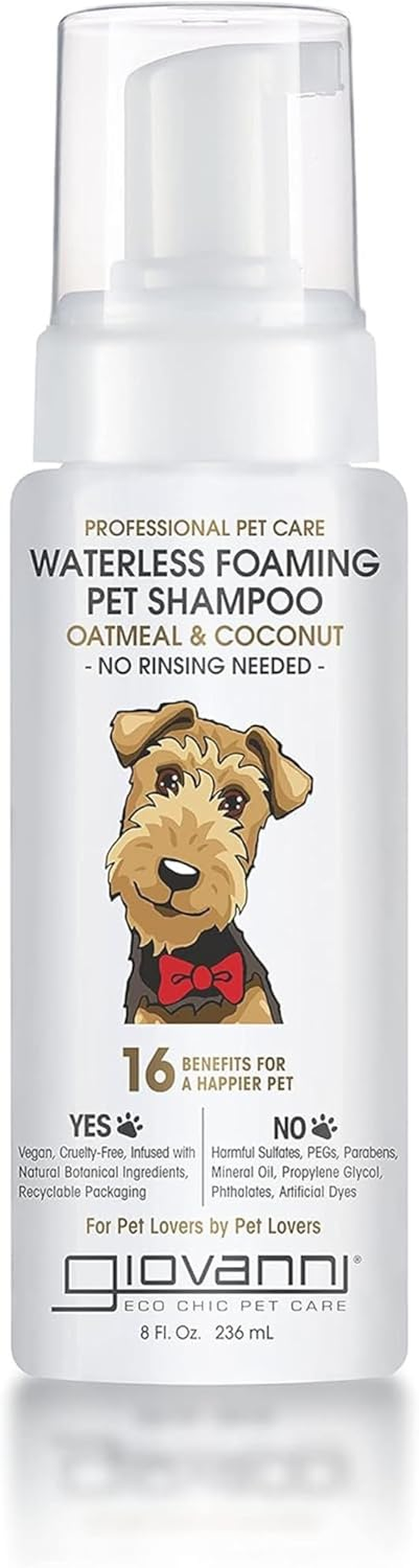 Giovanni Professional Pet Care Oatmeal & Coconut Waterless Foaming Shampoo 236 Ml image number 1