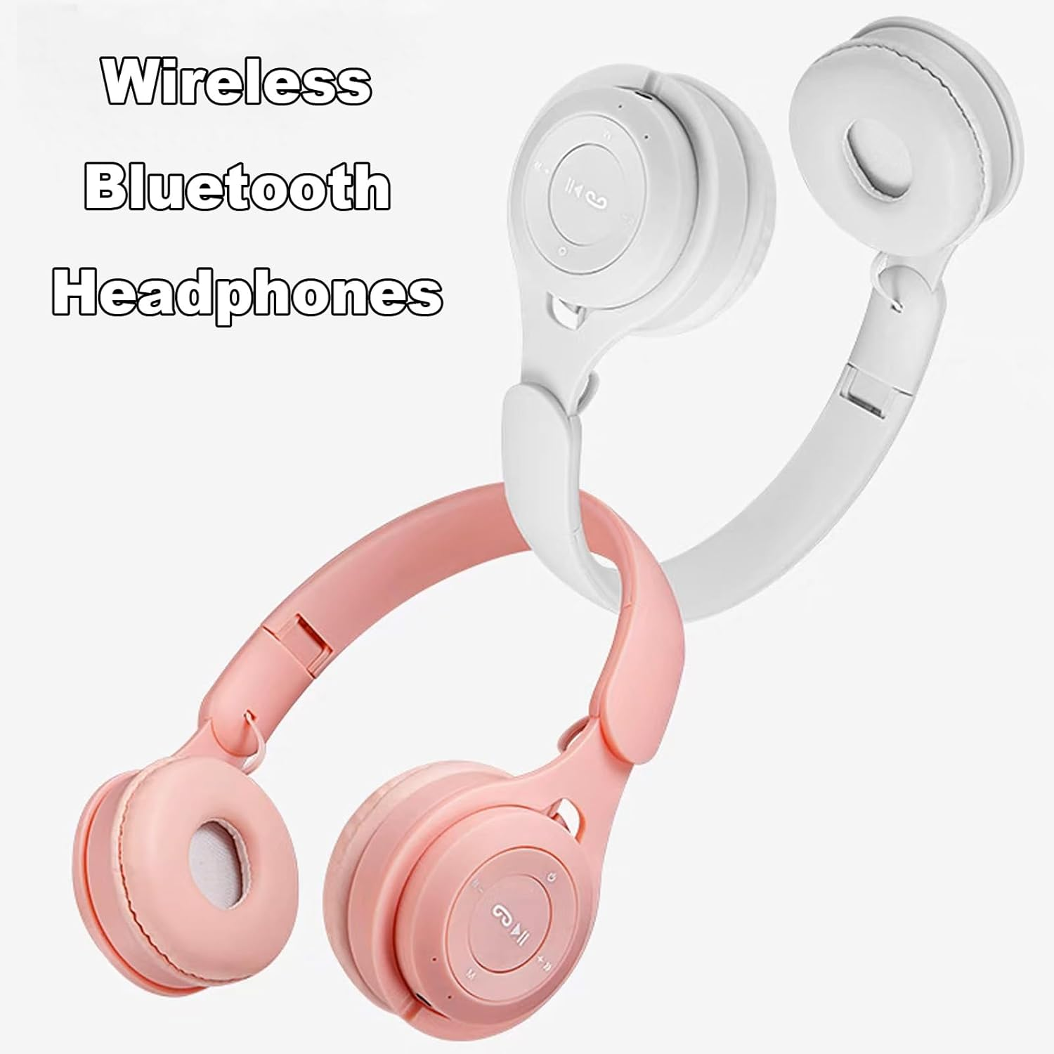 YY KATTY Upgraded Hybrid Active Noise Cancelling Headphones with Transparent Modes Wireless Bluetooth with Mic, Deep Bass,Soft-Earpads Headset Pink image number 2