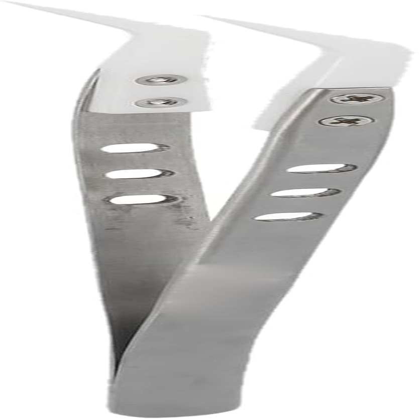 Tnfeeon Flexible Non Magnetic 3 Holes Sewing Tweezers Stainless Steel Electronics Repair Tweezers for Watch Hair Circuit Repair (Bent Head) image number 4