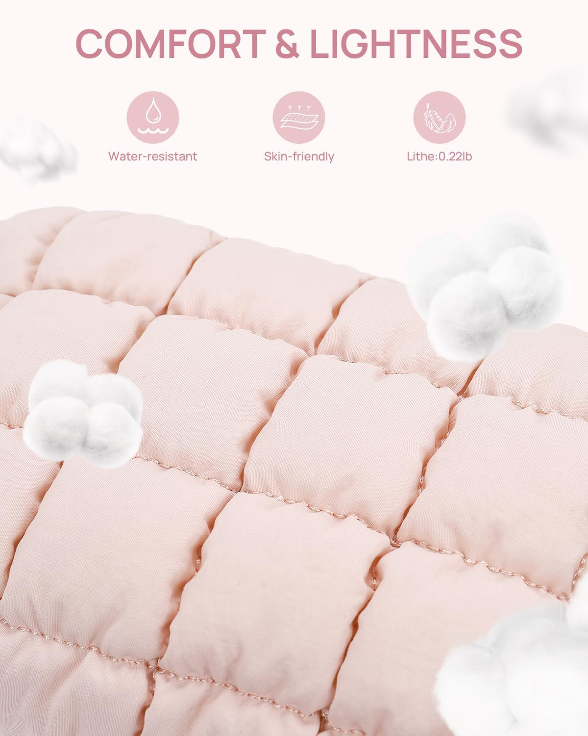 Puffer Makeup Bags for Women, Nylon Puffy Padded Make up for Organizer Case, Wide-Open Pouch Travel Essentials - 1-Puffy-Black image number 5