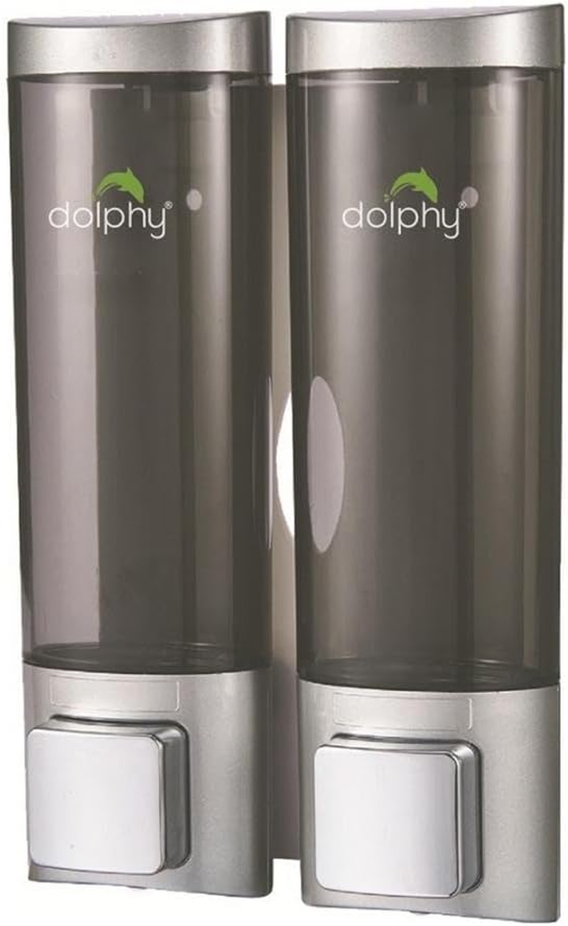 Dolphy 200ML Soap Dispenser &ndash; Transparent Black, Wall Mounted, Compact & Refillable ABS Design, Stylish & Hygienic for Bathroom, Kitchen, Hotel, Office & Commercial Use image number 2