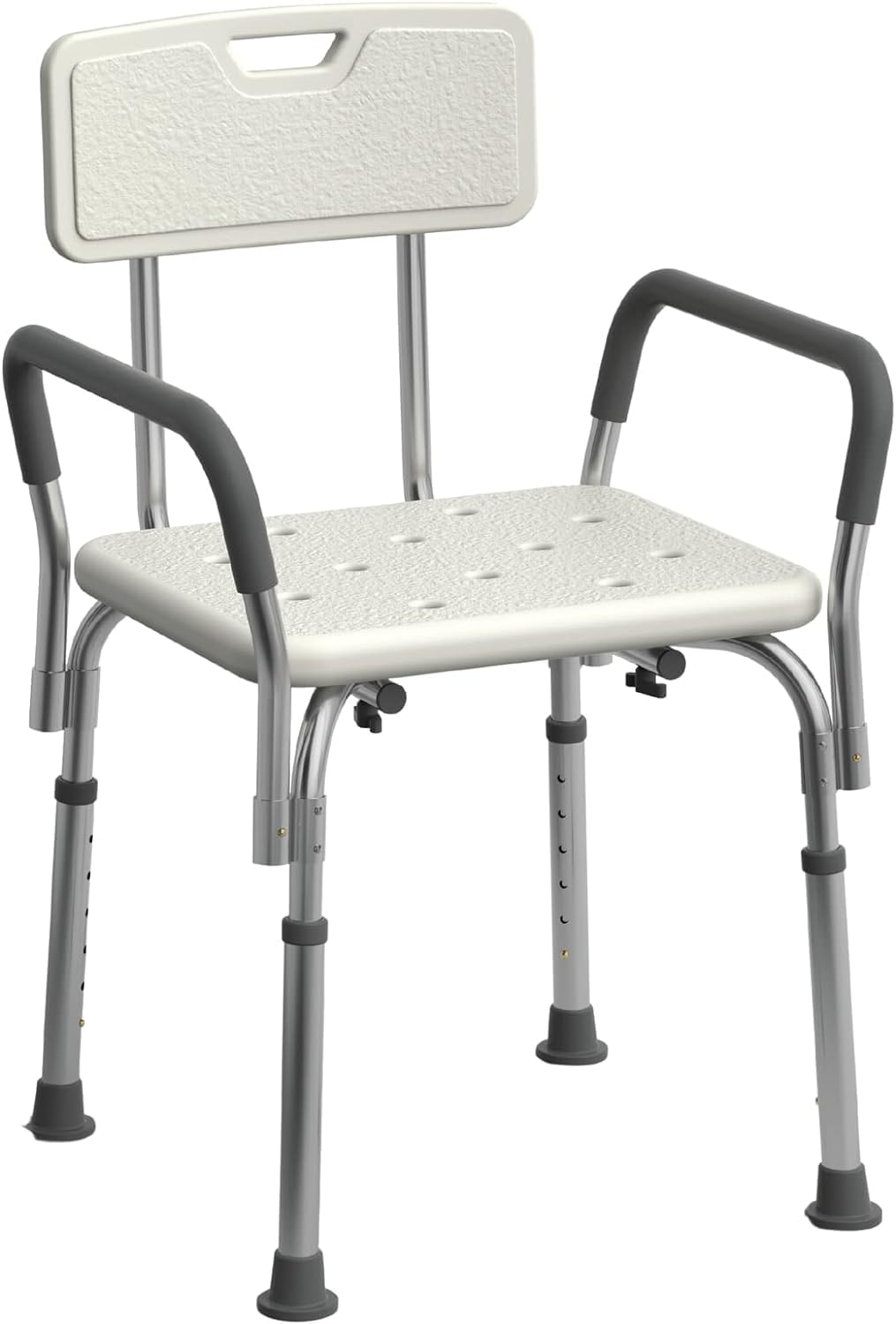 Yuking Shower Chair Seat with Padded Armrests and Back Heavy Duty Shower Chair for Bathtub Slip Resistant Shower Seat with Adjustable Height Shower Chair for inside Shower with 350 Lb Capacity image number 4