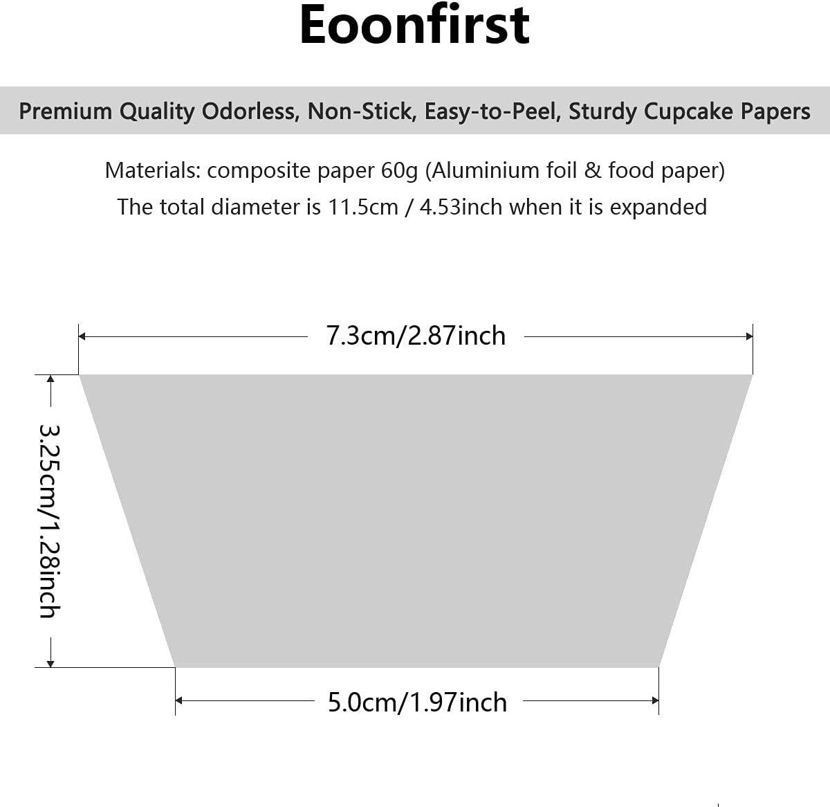 Eoonfirst Foil Cupcake Liners Valentine'S Day Standard Baking Cups 100 Pcs (Pink)