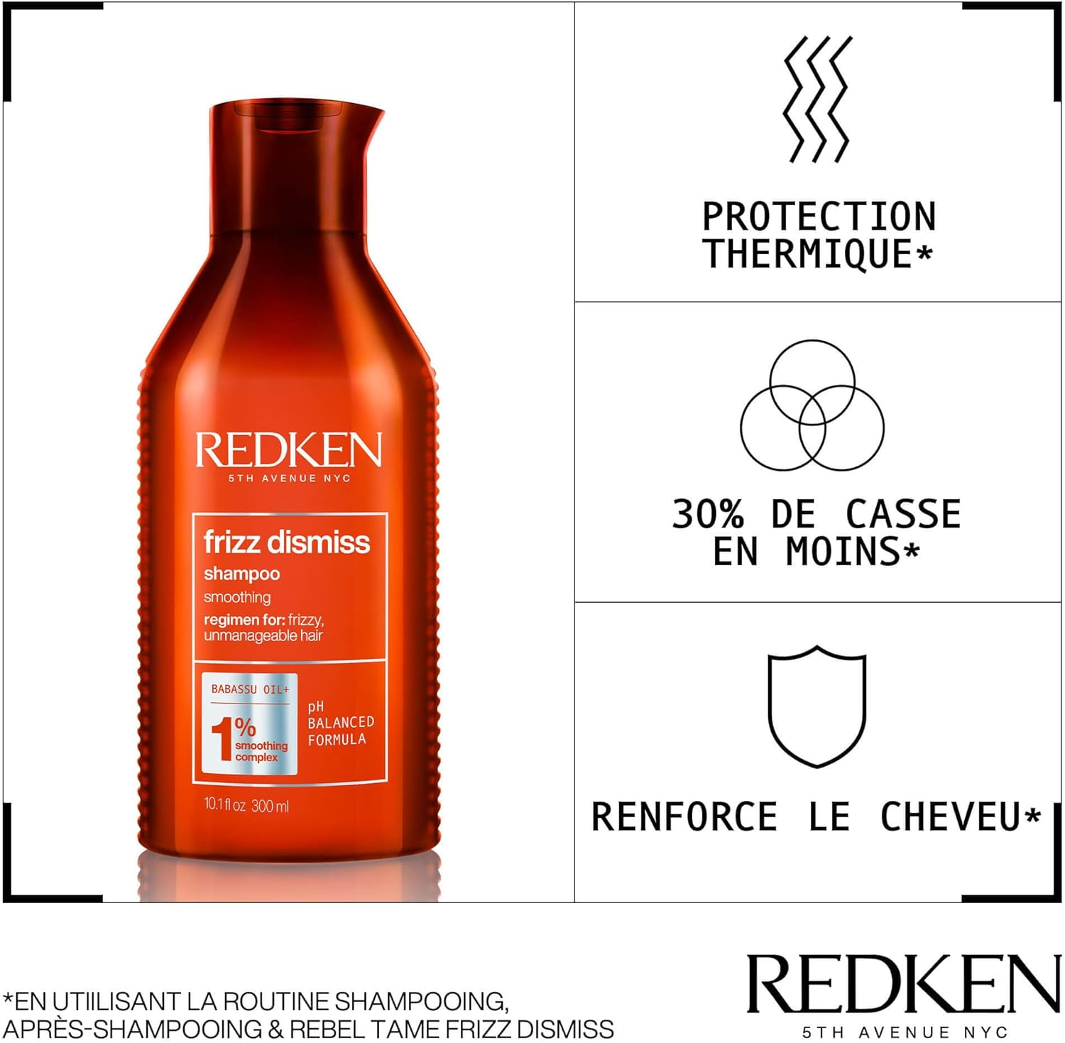 Redken Frizz Dismiss Shampoo, 1000Ml image number 2