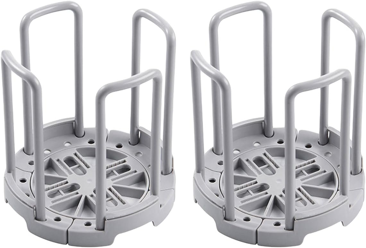 AIMALL 2Pcs Kitchen Draining Storage Bowl Rack, Creative Retractable Cup Holder, Simple Adjustable Bowl Rack for Kitchen Organisation