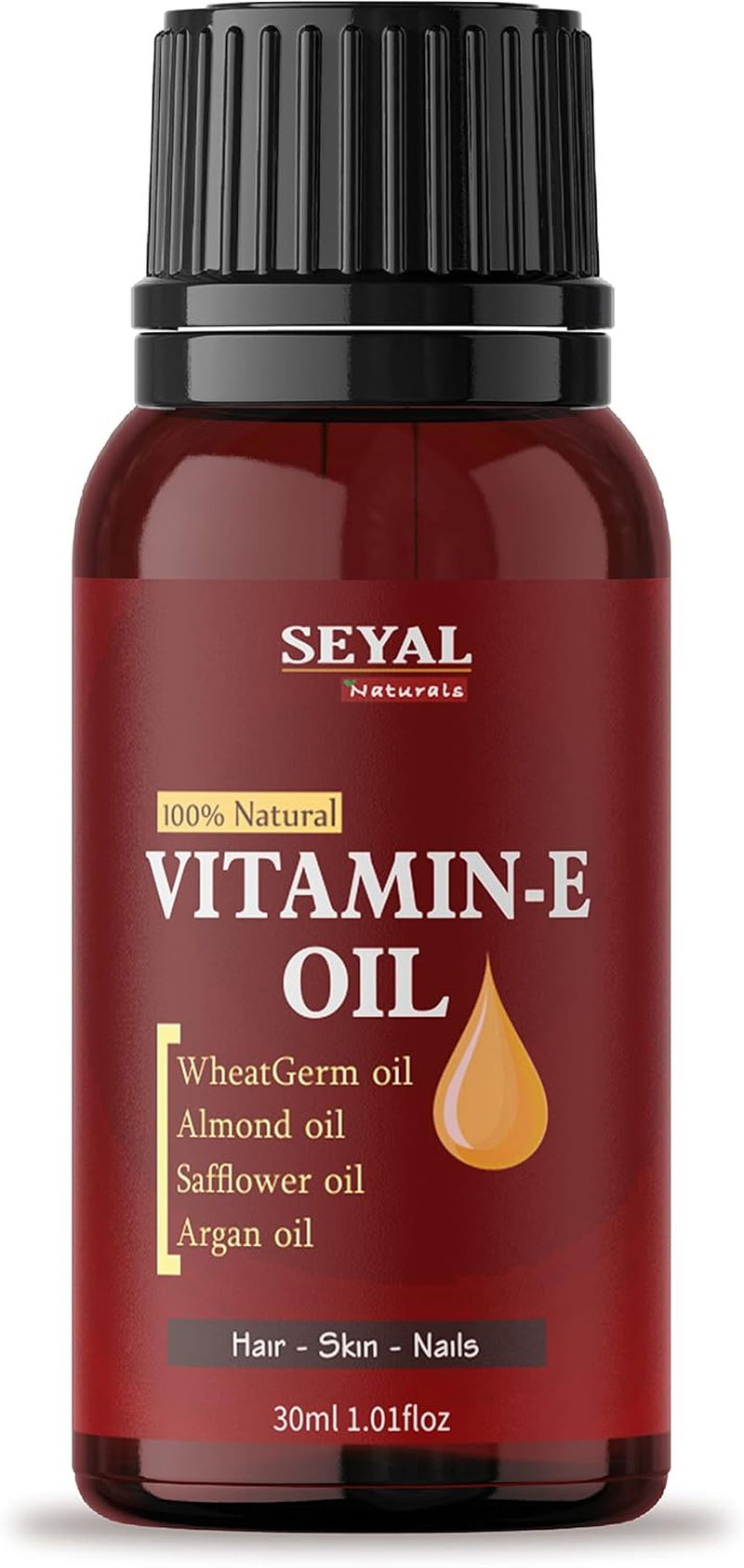 Seyal Vitamin E Oil for Face , Nails & Hair, 100% Natural Plant-Based Therapeutic Grade Organic Hexane-Free 30Ml image number 5