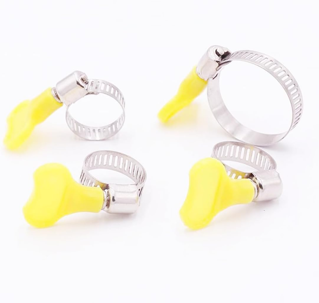 Adjustable Hose Clips Stainless Steel Hose Clamps Clip,Stainless Steel Worm Gear Hose Clamps(8 Pcs) image number 2