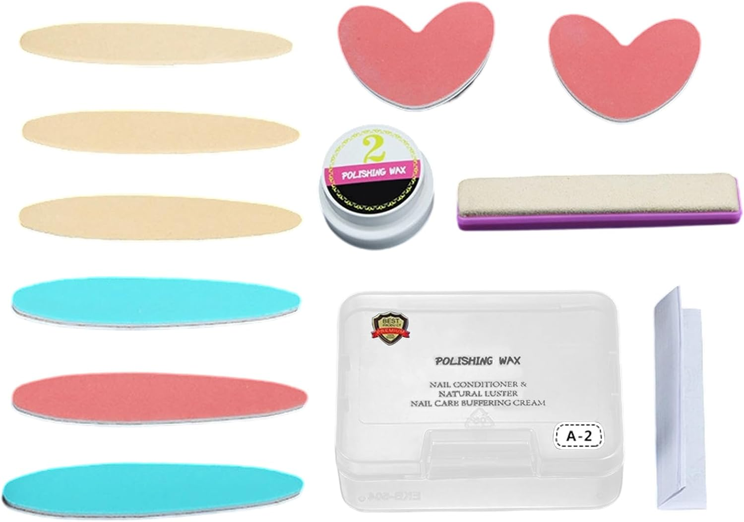 YNPQTDS Fingernail Buffer and Shiner,Manicure Tools Set - Manicure Tools Set for Women Girls Enthusiasts Professional Salon Daily Maintenance Home Travel image number 5